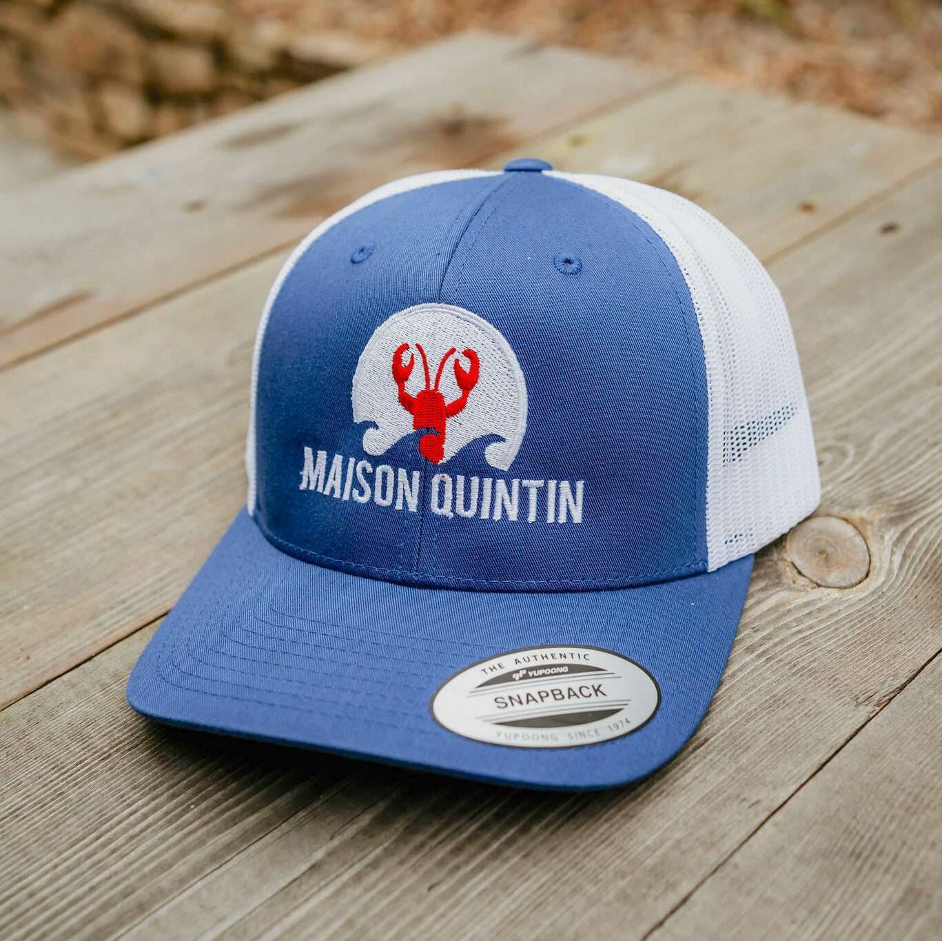 Casquette bleue snapback