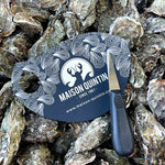 Couteau à huitres et protège main avec logo Maison Quintin