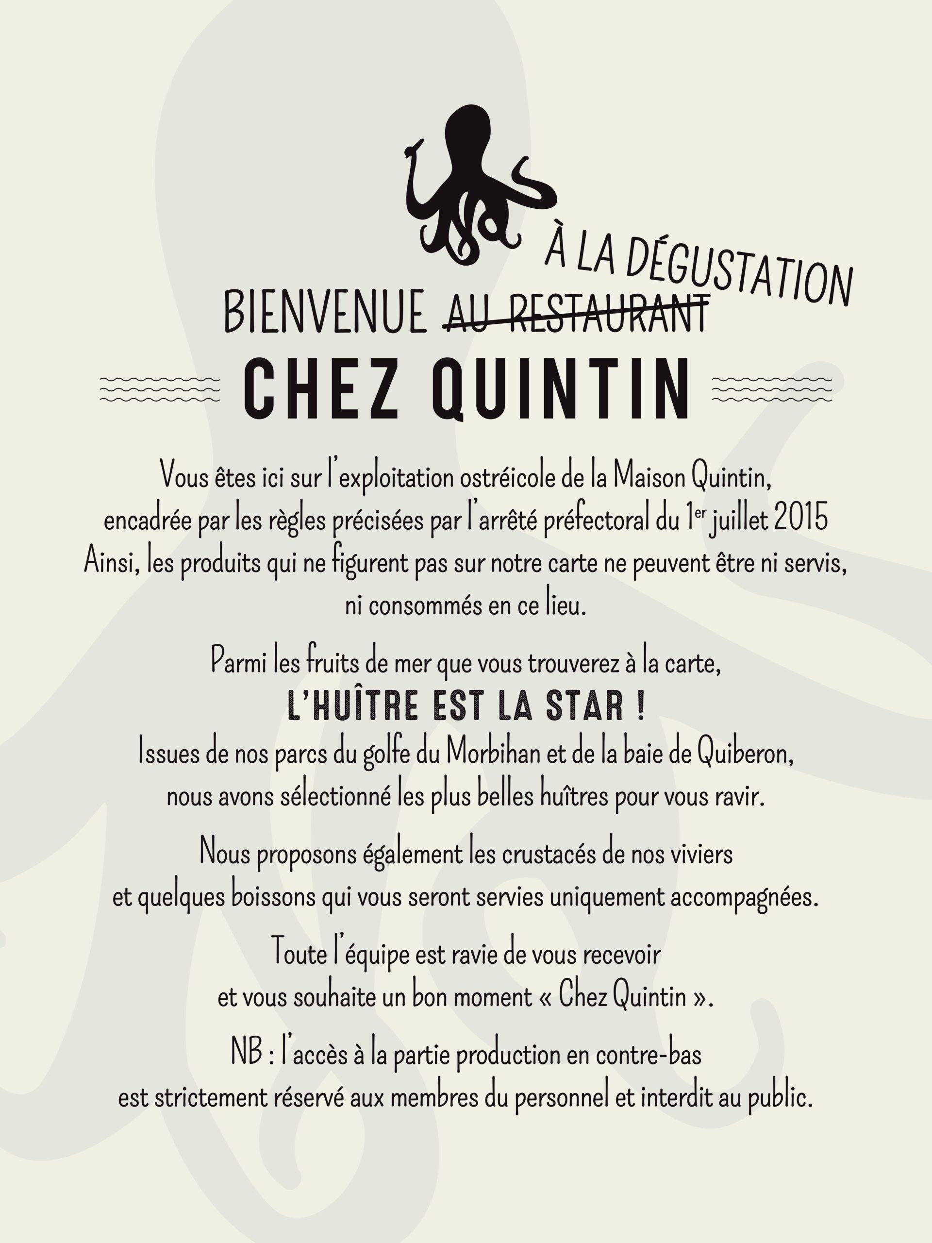 Panneau informatif " Chez Quintin"